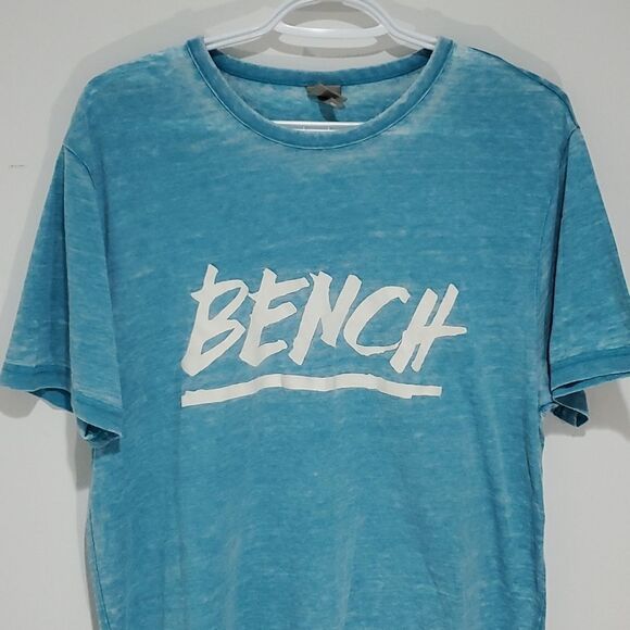 BENCH Blue Medium Shirt Sleeve Shirt - Picture 2 of 5